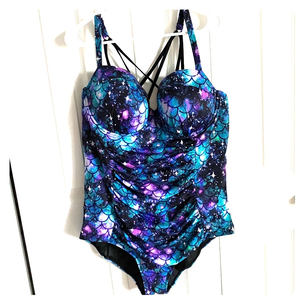 Torrid Galaxy Mermaid Strappy Back Swimsuit